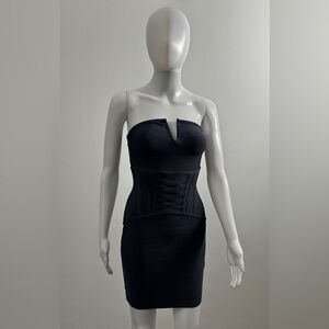 Marciano Los Angeles Black Strapless Bandage Corset Mini Dress XS